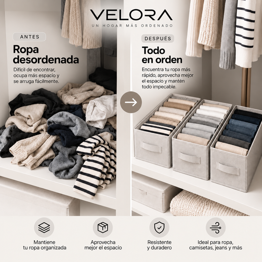 Organizador de Ropa VELORA™ — Pack de 3