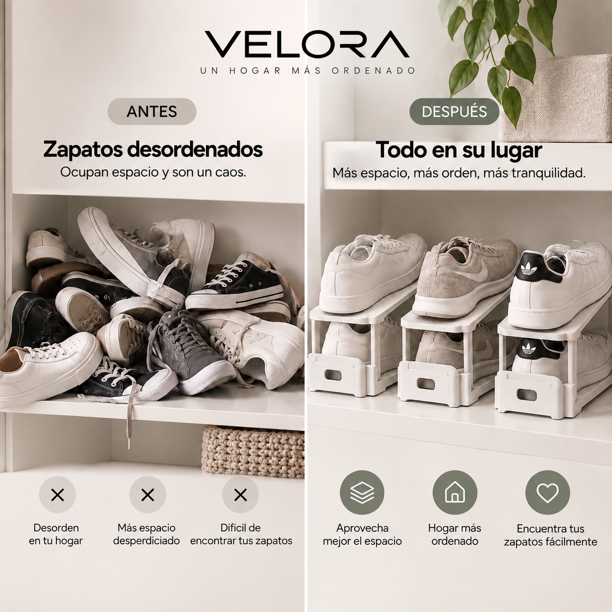Organizador de Zapatos VELORA™ — Pack de 10