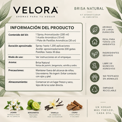 VELORA™ - Aromatizador de ambientes