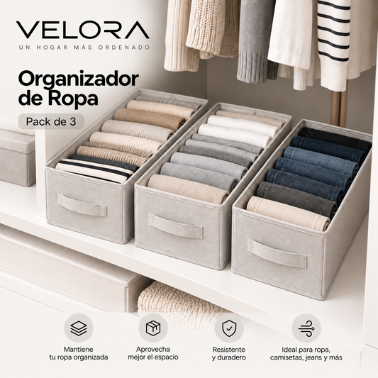 Organizador de Ropa VELORA™ — Pack de 3